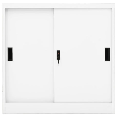 vidaXL Office Cabinet with Sliding Door White 90x40x90 cm Steel