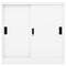 vidaXL Office Cabinet with Sliding Door White 90x40x90 cm Steel