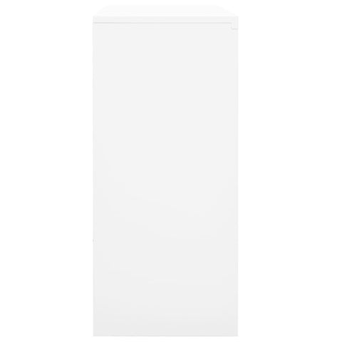 vidaXL Office Cabinet with Sliding Door White 90x40x90 cm Steel