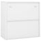 vidaXL Office Cabinet with Sliding Door White 90x40x90 cm Steel