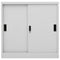 vidaXL Office Cabinet with Sliding Door Light Grey 90x40x90 cm Steel