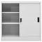 vidaXL Office Cabinet with Sliding Door Light Grey 90x40x90 cm Steel