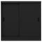vidaXL Office Cabinet with Sliding Door Black 90x40x90 cm Steel