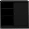 vidaXL Office Cabinet with Sliding Door Black 90x40x90 cm Steel