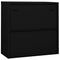 vidaXL Office Cabinet with Sliding Door Black 90x40x90 cm Steel