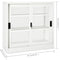 vidaXL Sliding Door Cabinet White 90x40x90 cm Steel