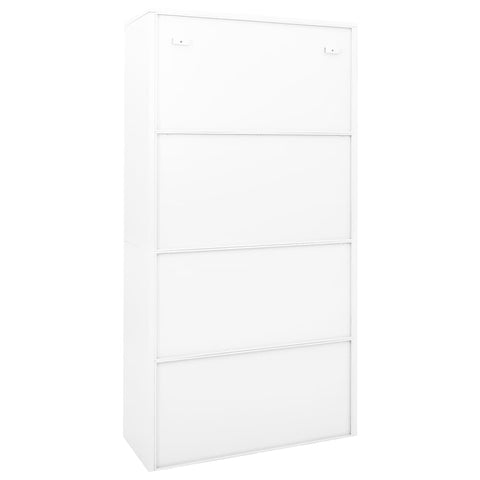 vidaXL Office Cabinet with Sliding Door White 90x40x180 cm Steel