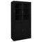 vidaXL Office Cabinet with Sliding Door Black 90x40x180 cm Steel
