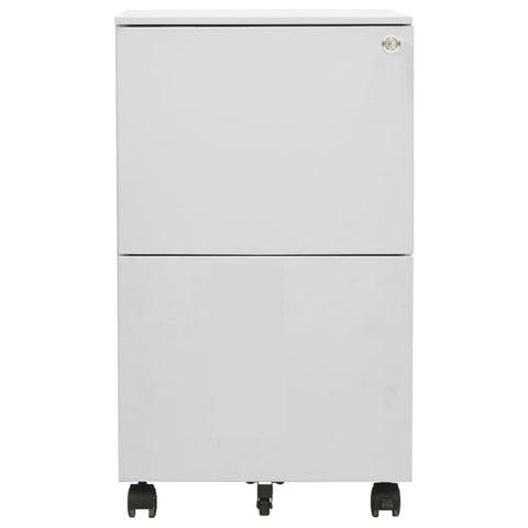 vidaXL Mobile File Cabinet Light Grey 39x45x67 cm Steel