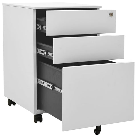 vidaXL Mobile File Cabinet Light Grey 39x45x60 cm Steel