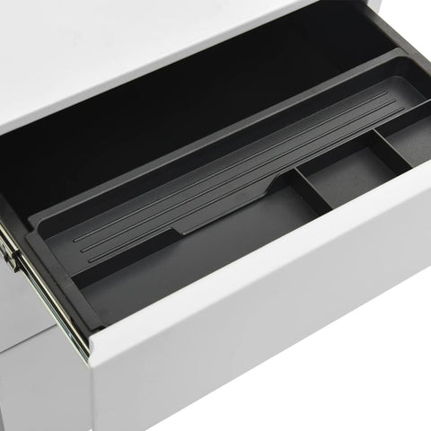 vidaXL Mobile File Cabinet Light Grey 39x45x60 cm Steel