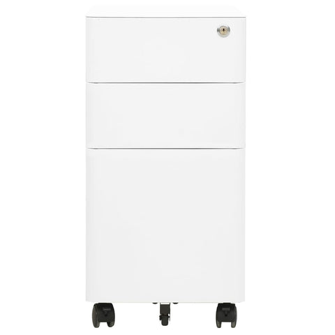 vidaXL Mobile File Cabinet White 30x45x59 cm Steel