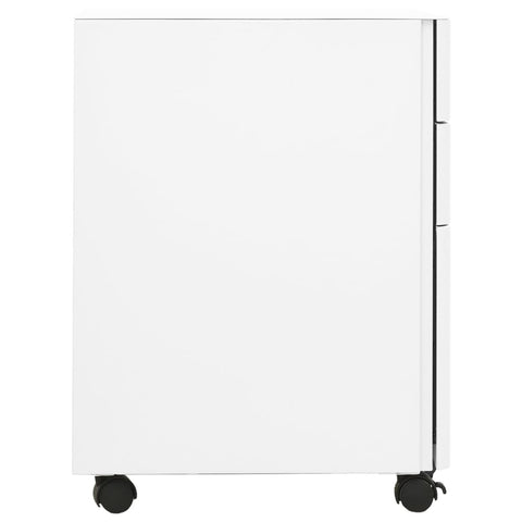 vidaXL Mobile File Cabinet White 30x45x59 cm Steel