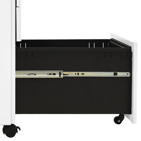 vidaXL Mobile File Cabinet White 30x45x59 cm Steel