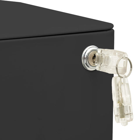 vidaXL Mobile File Cabinet Anthracite 30x45x59 cm Steel