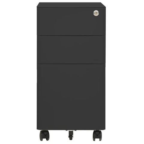 vidaXL Mobile File Cabinet Anthracite 30x45x59 cm Steel