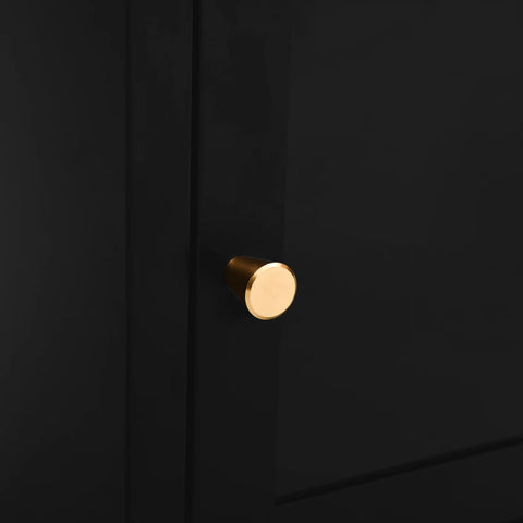 vidaXL Nightstand Black 40x30x54.5 cm Steel and Glass