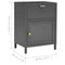 vidaXL Nightstand Anthracite 40x30x54.5 cm Steel and Glass