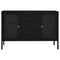 vidaXL Sideboard Black 105x35x70 cm Steel and Tempered Glass