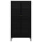 vidaXL Display Cabinet Black 90x40x180 cm Steel and Tempered Glass