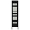 vidaXL Display Cabinet Black 90x40x180 cm Steel and Tempered Glass