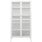 vidaXL Display Cabinet White 90x40x180 cm Steel and Tempered Glass