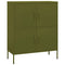 vidaXL Storage Cabinet Olive Green 80x35x101.5 cm Steel