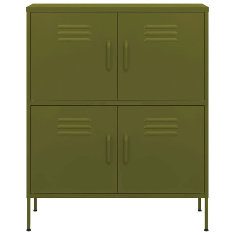 vidaXL Storage Cabinet Olive Green 80x35x101.5 cm Steel