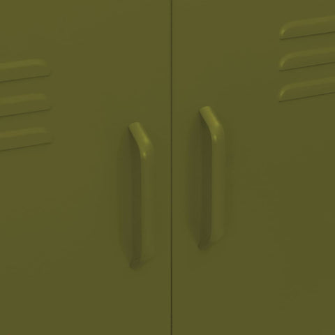 vidaXL Storage Cabinet Olive Green 80x35x101.5 cm Steel