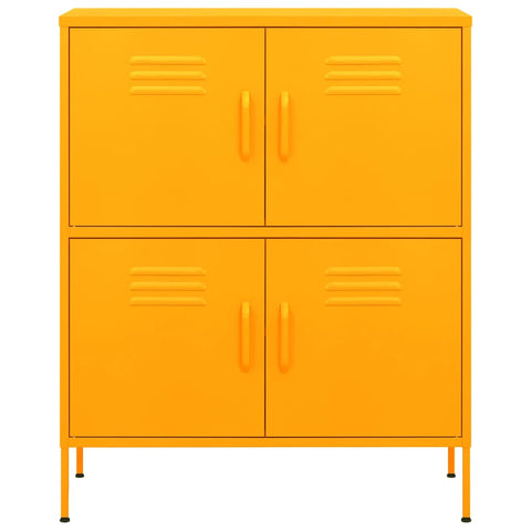 vidaXL Storage Cabinet Mustard Yellow 80x35x101.5 cm Steel