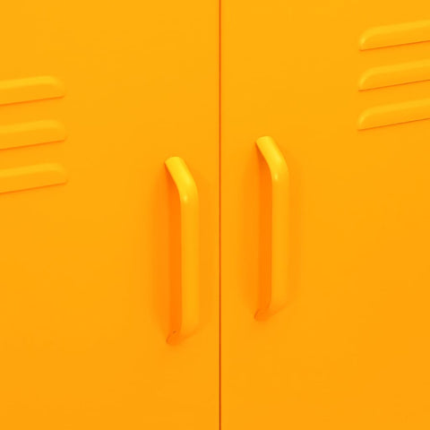 vidaXL Storage Cabinet Mustard Yellow 80x35x101.5 cm Steel