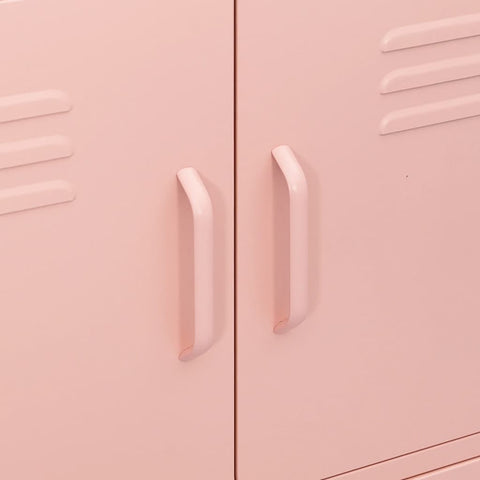 vidaXL Storage Cabinet Pink 80x35x101.5 cm Steel