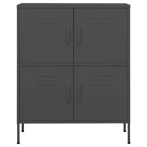 vidaXL Storage Cabinet Anthracite 80x35x101.5 cm Steel