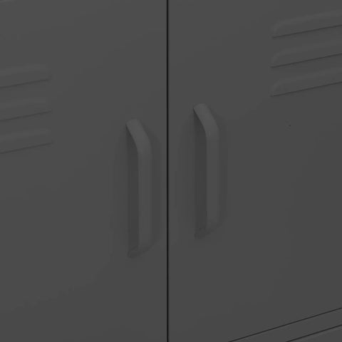 vidaXL Storage Cabinet Anthracite 80x35x101.5 cm Steel