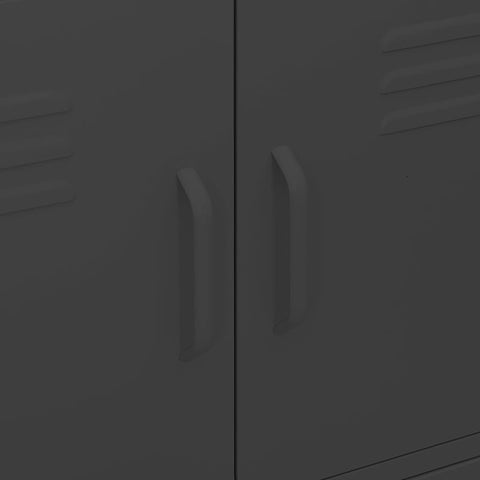 vidaXL Storage Cabinet Black 80x35x101.5 cm Steel
