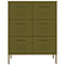 vidaXL Drawer Cabinet Olive Green 80x35x101.5 cm Steel