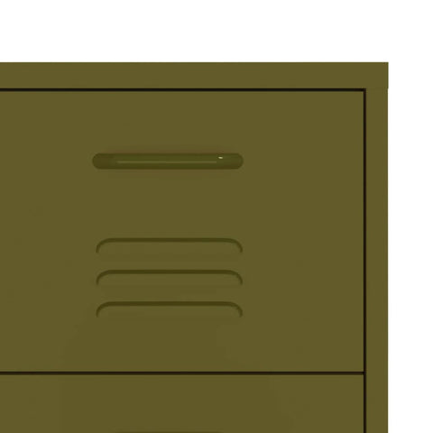 vidaXL Drawer Cabinet Olive Green 80x35x101.5 cm Steel