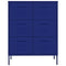 vidaXL Drawer Cabinet Navy Blue 80x35x101.5 cm Steel