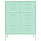 vidaXL Drawer Cabinet Mint 80x35x101.5 cm Steel
