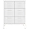 vidaXL Drawer Cabinet White 80x35x101.5 cm Steel