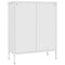 vidaXL Drawer Cabinet White 80x35x101.5 cm Steel