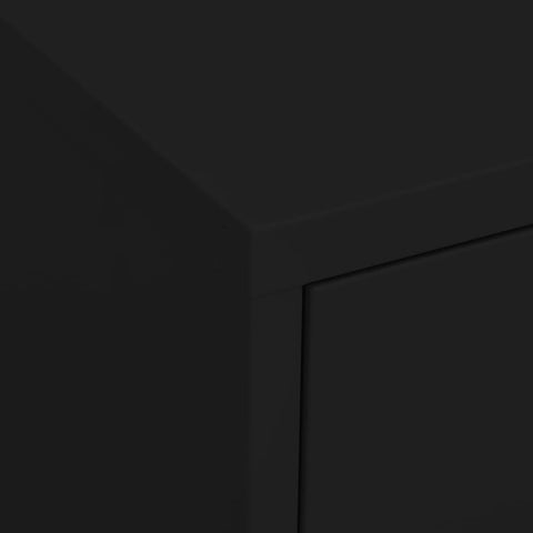 vidaXL Storage Cabinet Black 80x35x101.5 cm Steel