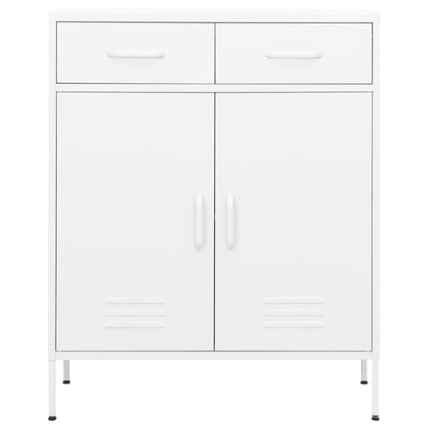 vidaXL Storage Cabinet White 80x35x101.5 cm Steel