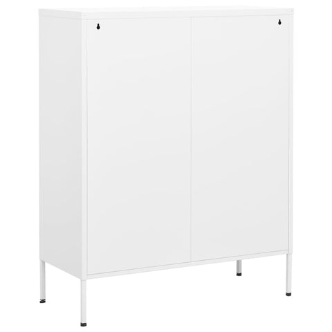 vidaXL Storage Cabinet White 80x35x101.5 cm Steel