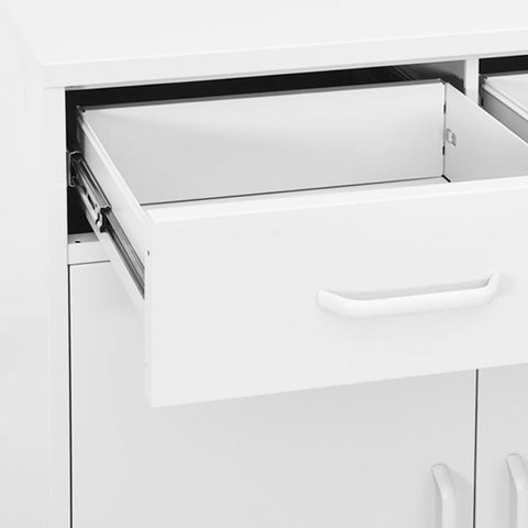 vidaXL Storage Cabinet White 80x35x101.5 cm Steel