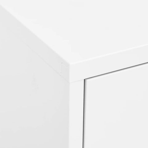 vidaXL Storage Cabinet White 80x35x101.5 cm Steel