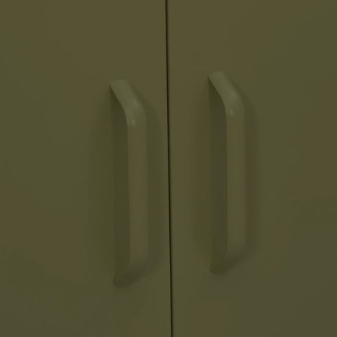 vidaXL Storage Cabinet Olive Green 80x35x101.5 cm Steel