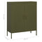 vidaXL Storage Cabinet Olive Green 80x35x101.5 cm Steel