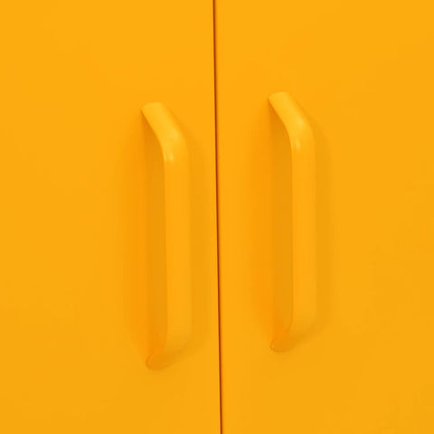 vidaXL Storage Cabinet Mustard Yellow 80x35x101.5 cm Steel