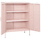 vidaXL Storage Cabinet Pink 80x35x101.5 cm Steel